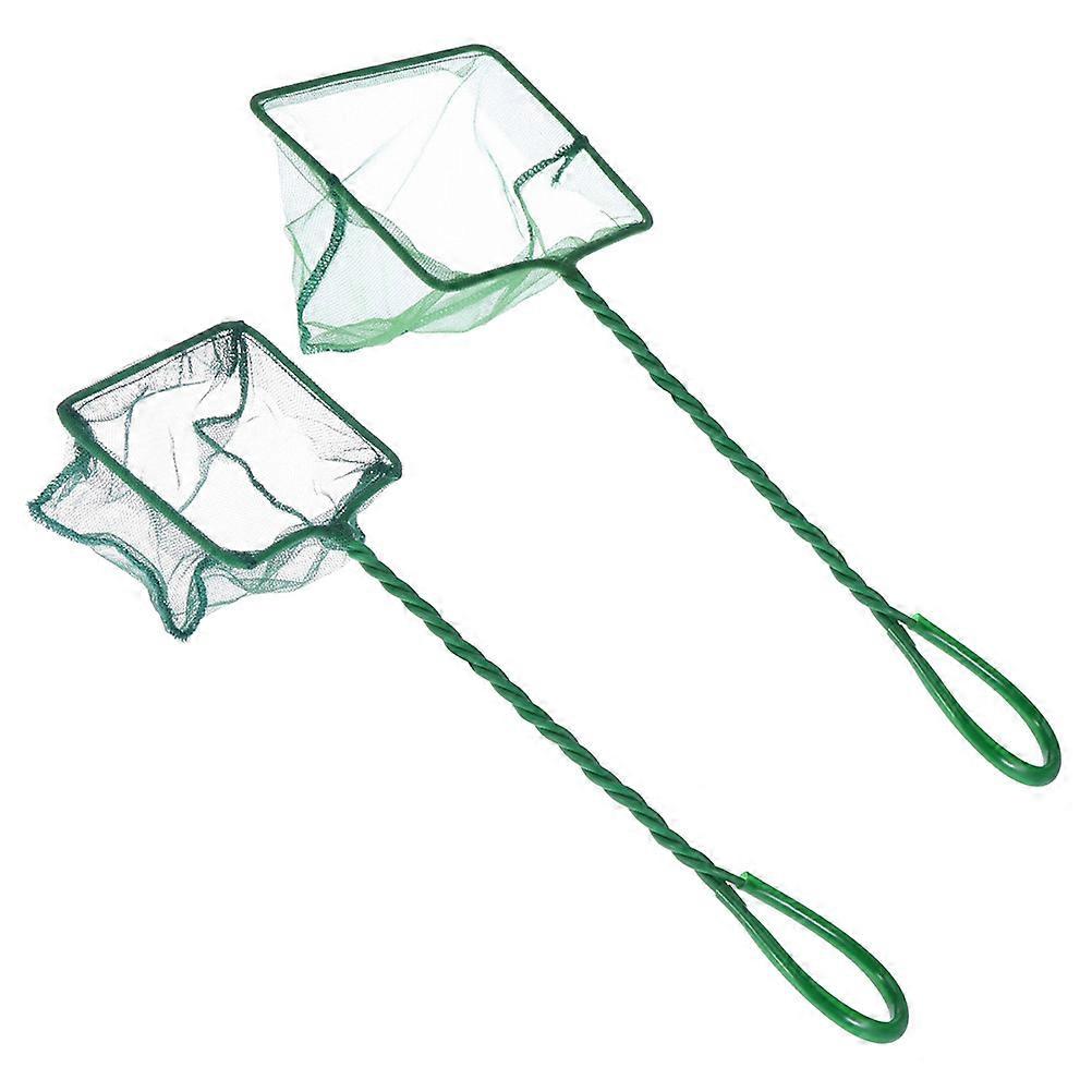 Green Portable Fishing Net with Nylon Material and Metal Rod for Small Fish and Shrimps 5 cm