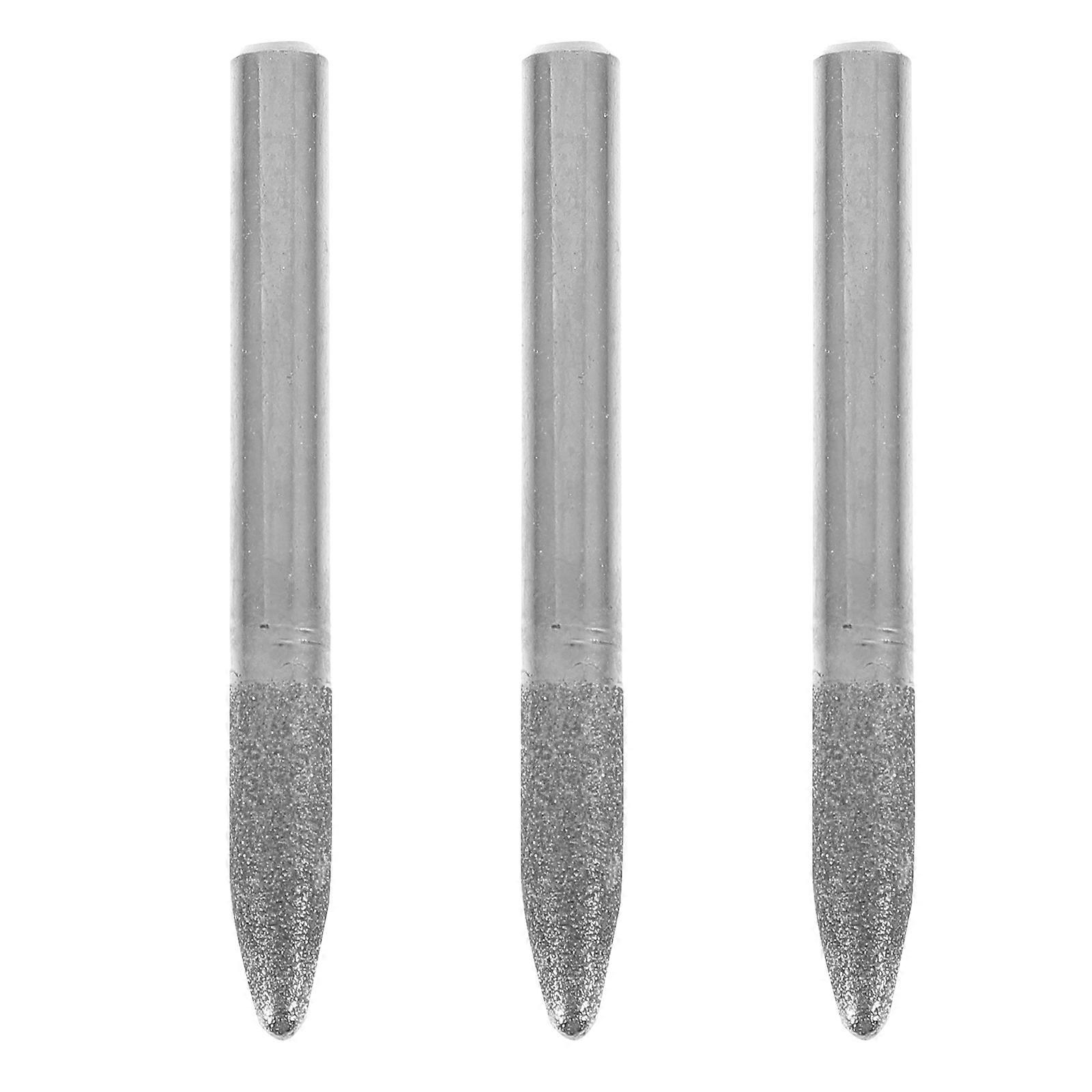 Professional Diamond Drill Bits for Wood Carving and DIY Projects Silver Synthetic Material 3pcs