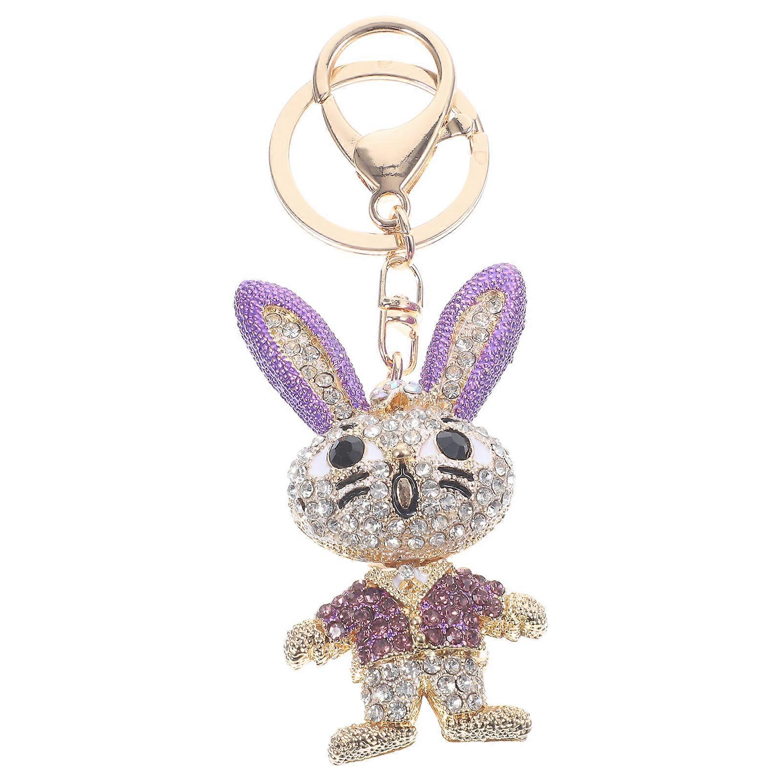 Cute Animal Keychain Metal Rabbit Charm For Friends Family 12.00X4.30X2.00CM Daily Use 1Pcs