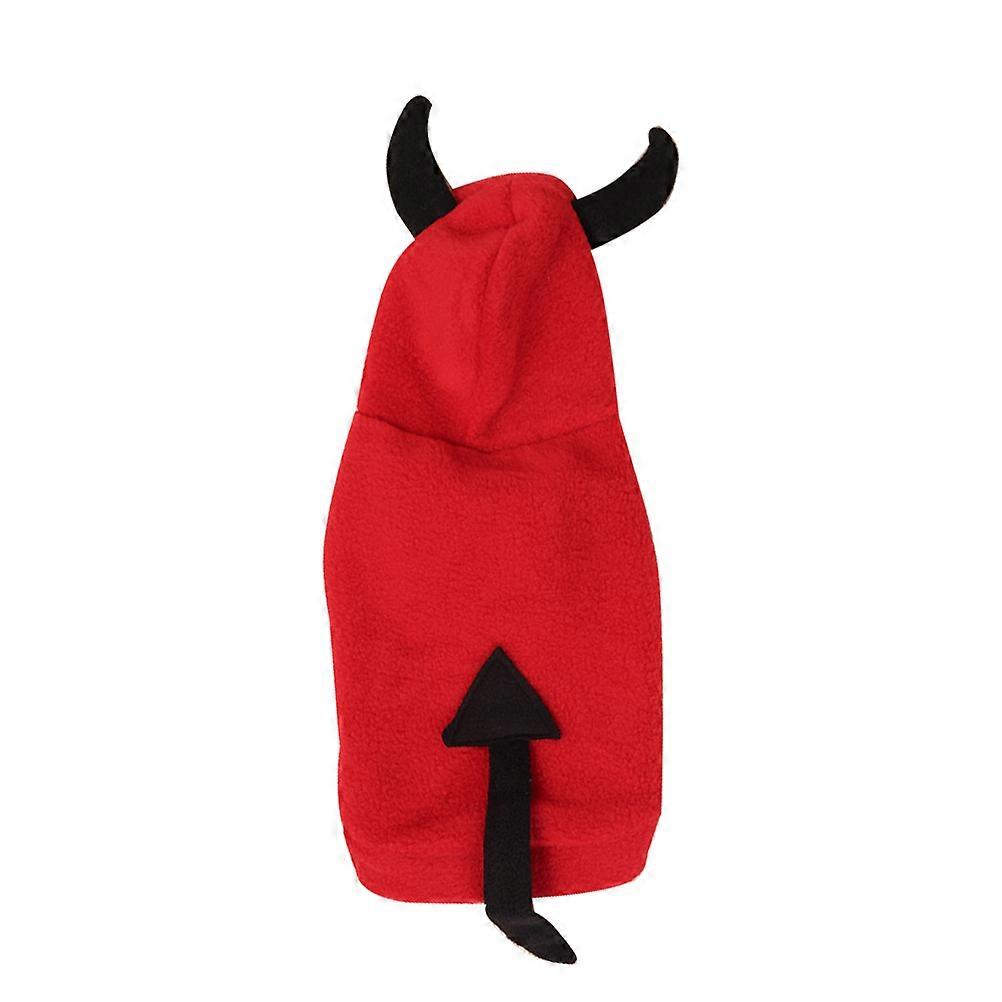 Pet Dress Up Stereoscopic Devil Shape Designed For Special Occasions Red 12.6X6.3X0.6In 1Pack