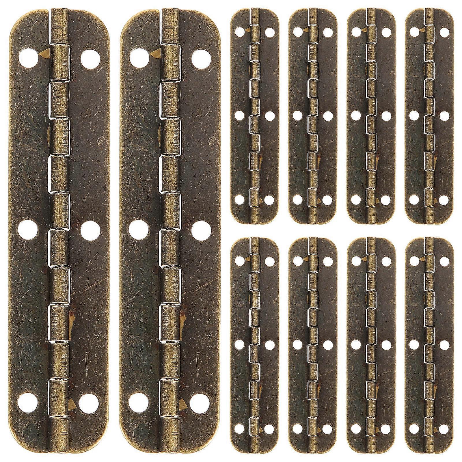 Rectangular Piano Hinges 1 Set for Homeowners DIY Projects Dark Brown Color with 180 Degree Rotation Feature