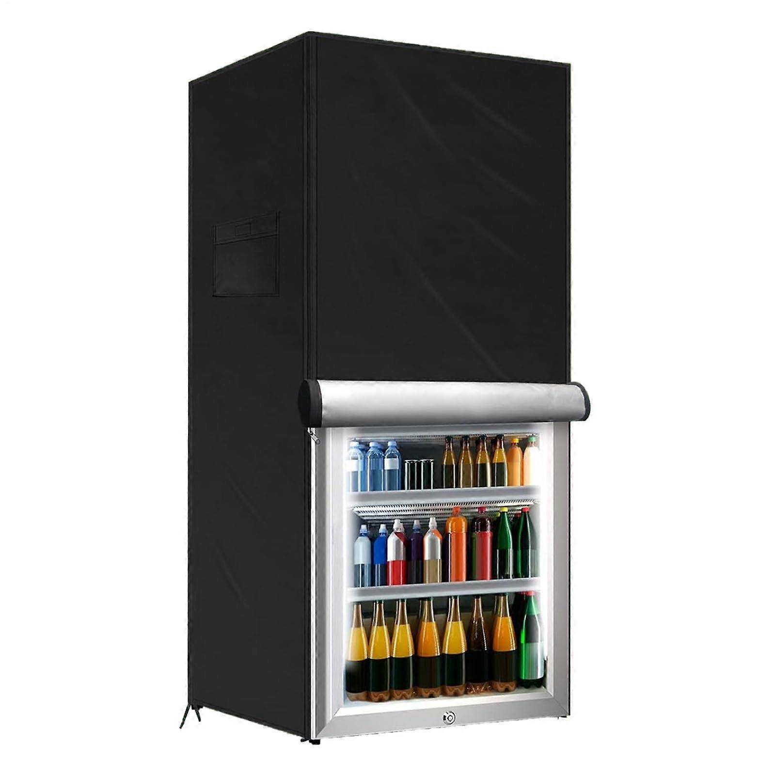 Mini Fridge Cover With Zipper Closure, Dustproof, Fade Resistant, Scratch Protective, Fits 58x58x142 cm