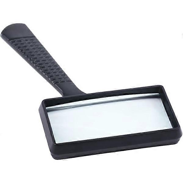 10X Rectangular Handheld Reading Glasses Magnifier Plastic Handle Magnifier Navigation Books Documents