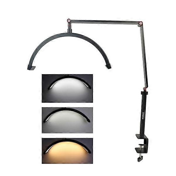 HD-M3X Desk LED Video Light Half-moon Fill Light 3000K-6000K C-Clamp
