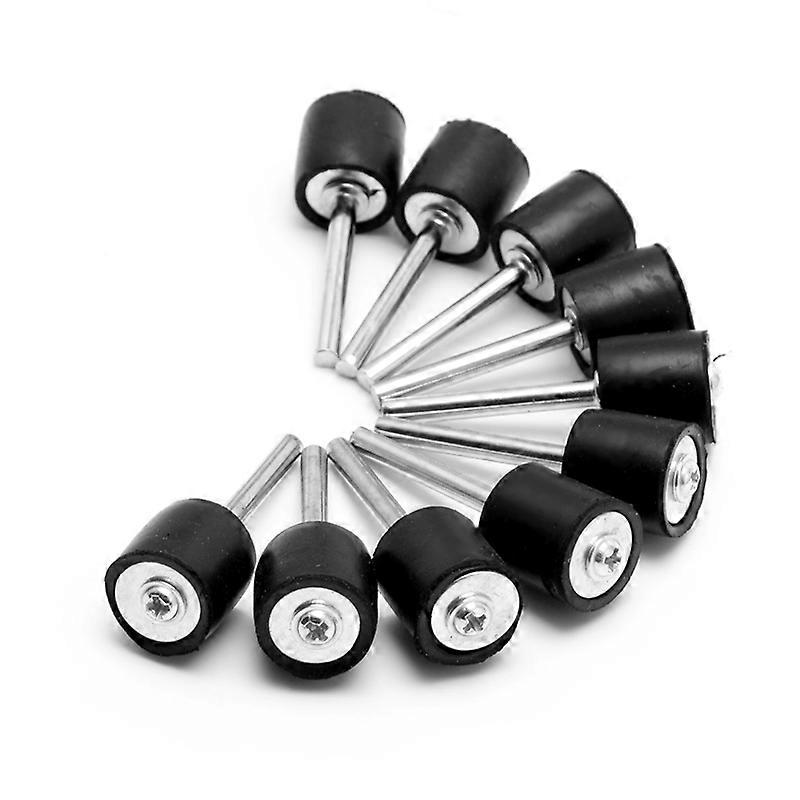 10Pcs Rubber Drums Mandrels 1/8" Sleeve Grinding Shank Rotary Tool New