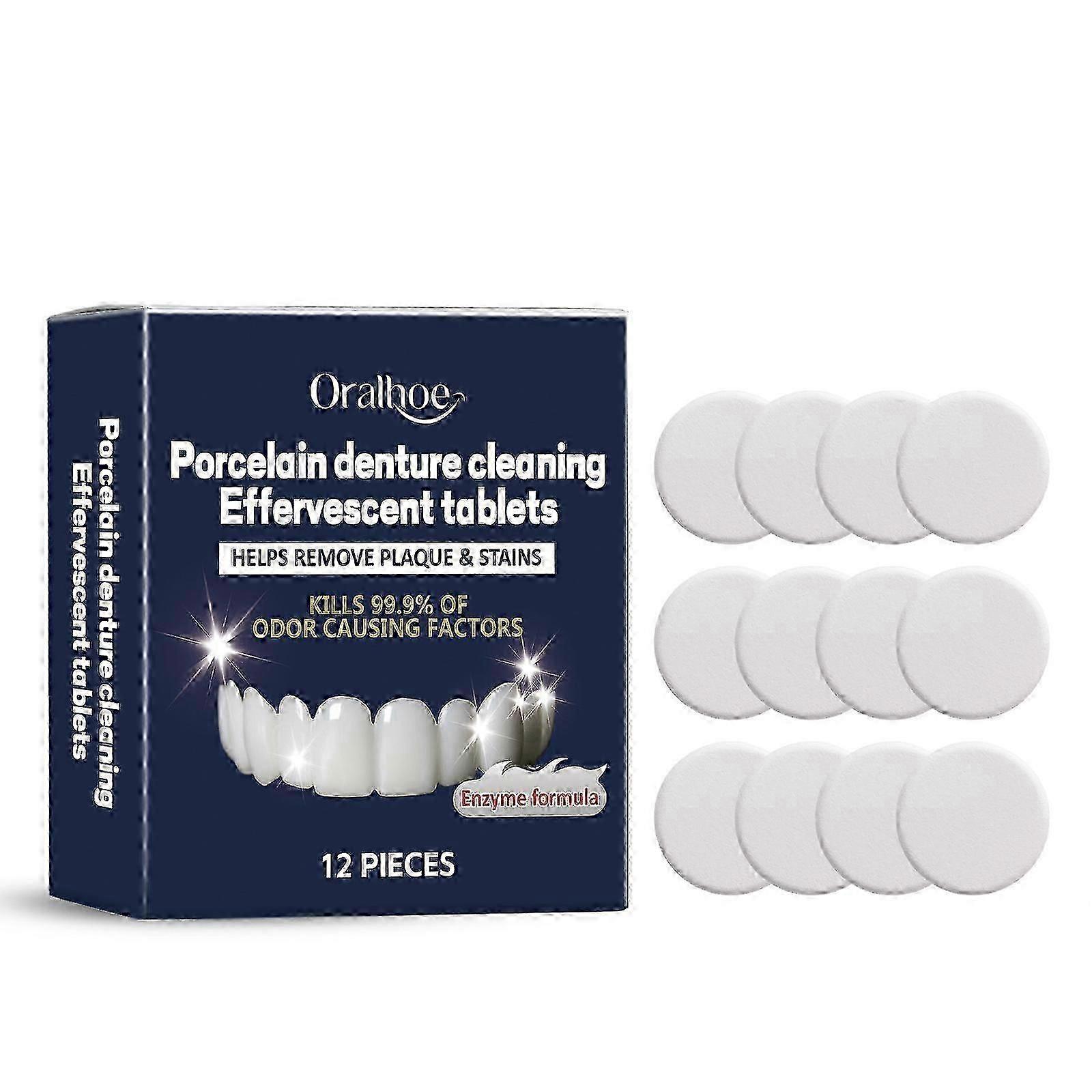 Oral Cleaning Care Denture Cleaner Tablet Cleansing Tablet For False Tooth Cleaning Tablet For Retainer Fresh Breath