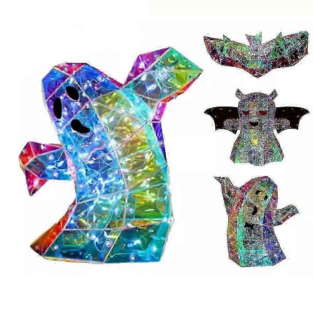 Prismatic Ghost Halloween ,Spooky Ghost Night Light Decorations Lridescent