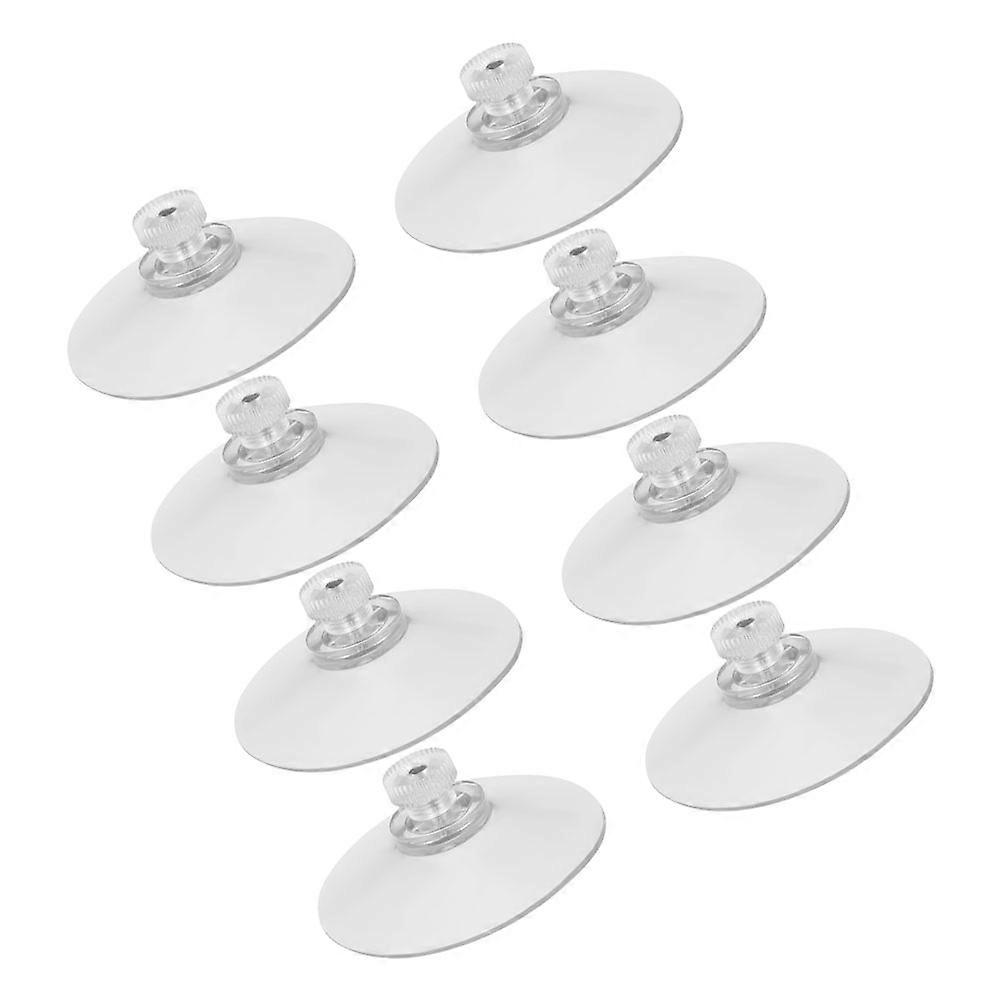 8Pcs Clear Plastic Suction Cups Holder Strong Sucker Pads