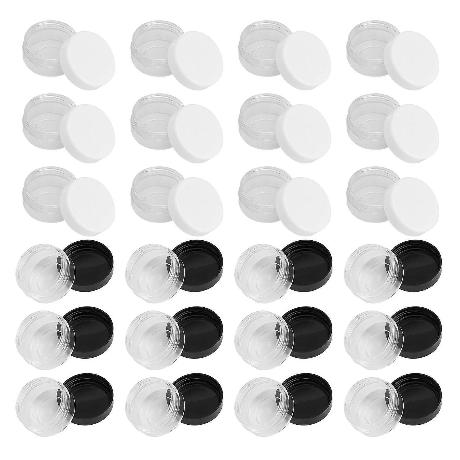 30 Pcs Durable Cosmetic Boxes for Traveling with Lid Assorted Color PP Material Mini Size