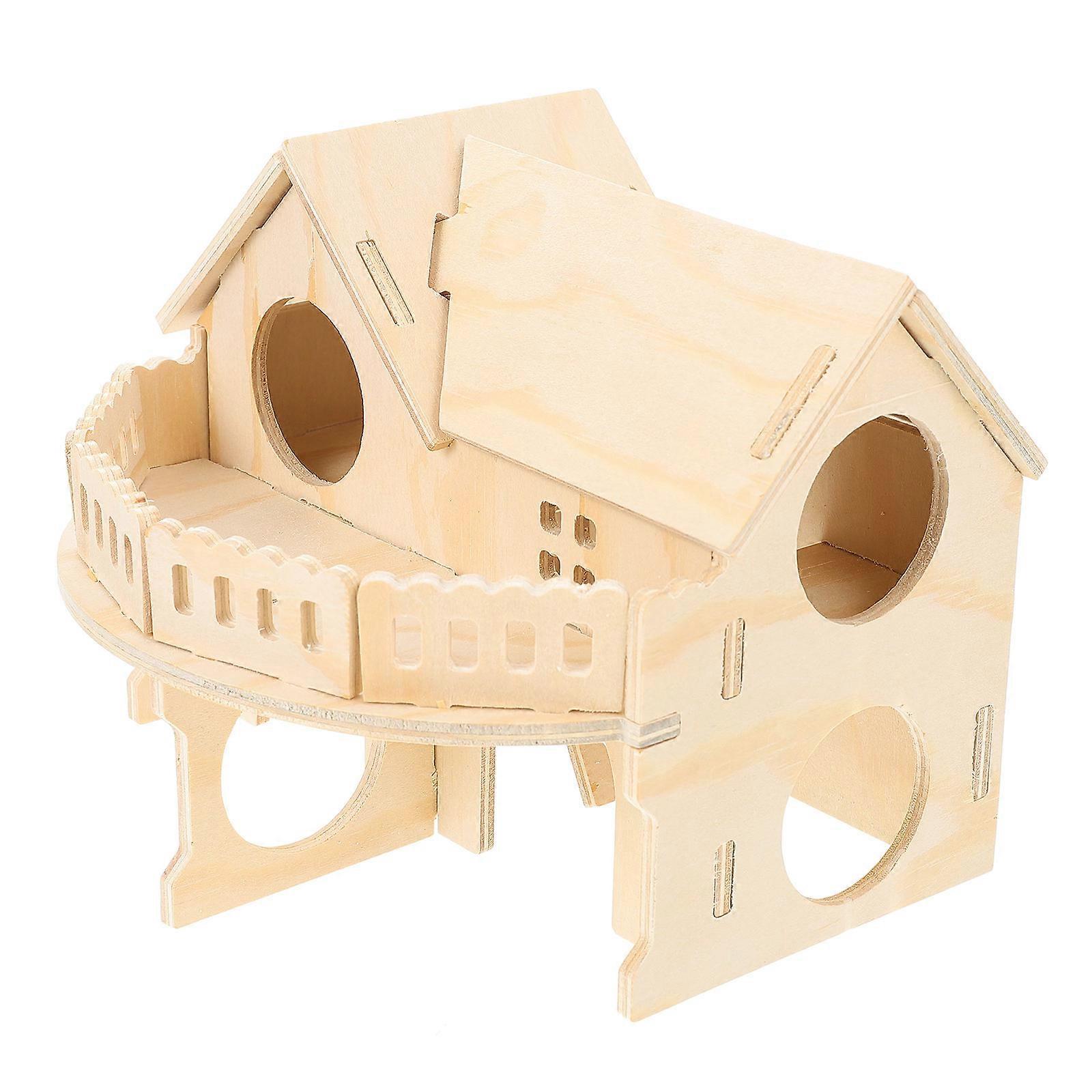 Cozy Brown Pet Nest for Small Animals Providing Comfortable Sleep Environment and Safe Biting 6x6x5 inches