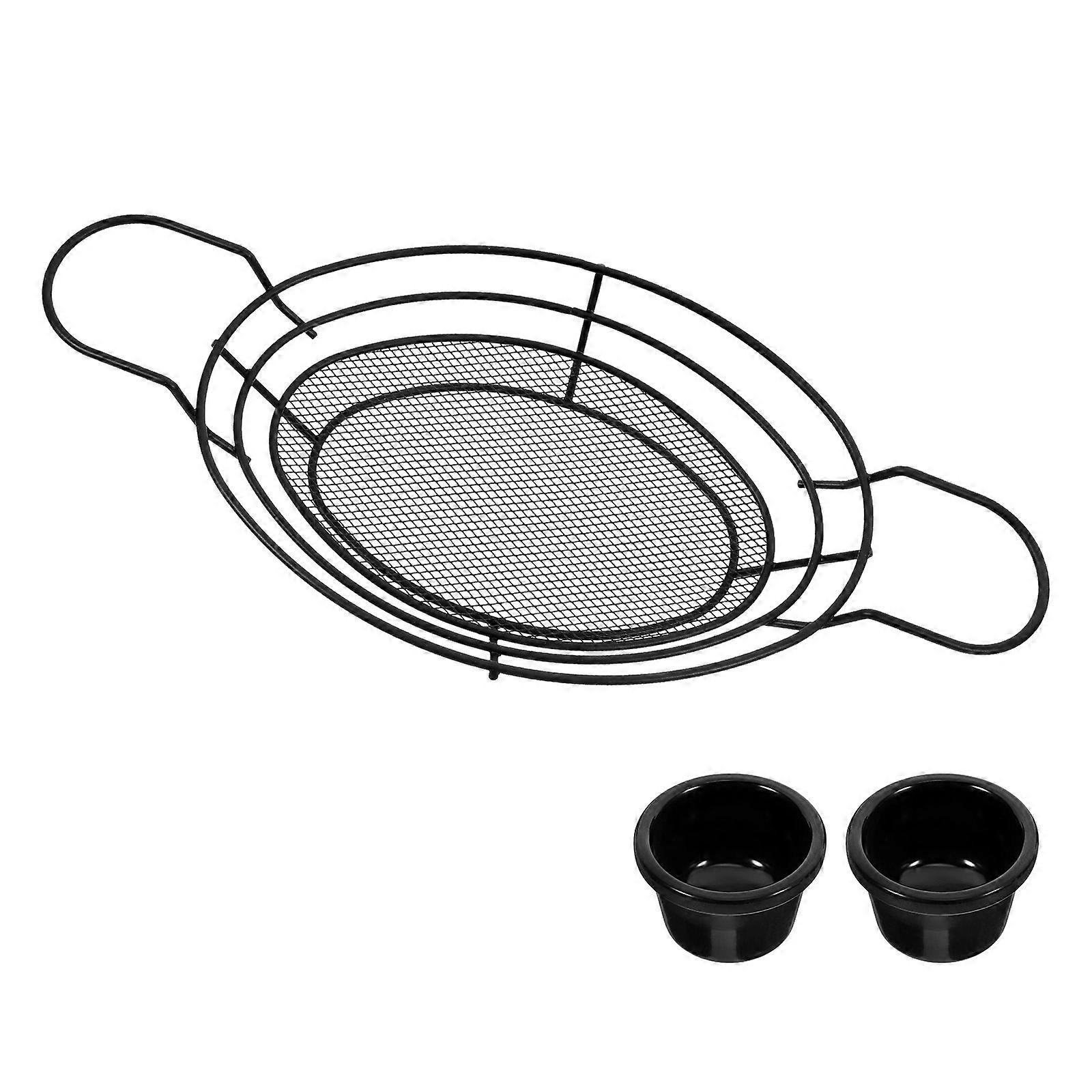 Stainless Steel Storage Basket in Black for Kitchen and Home Use with Large Capacity 1pc