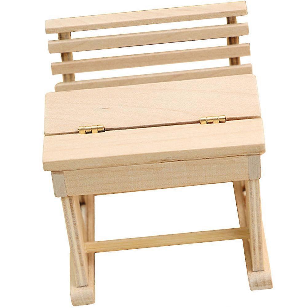 Miniature Classroom Desk Model Dollhouse Accessories For Home Decoration 7.20X7.10X6.80CM Safe Rounded Edges 1Pack