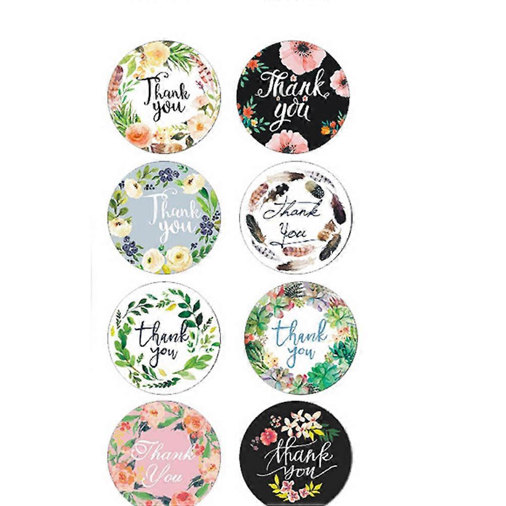Chic Thank You Words Stickers 500Pcs For Gift Wrapping And DIY Projects Suitable For Home Use In Multi -Adhesive Design