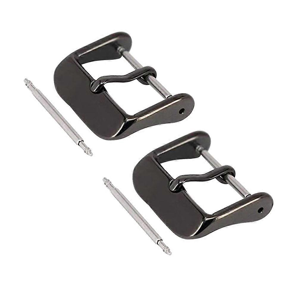 Óraszíjhoz való rozsdamentes acél csat 4 db fekete darabbal