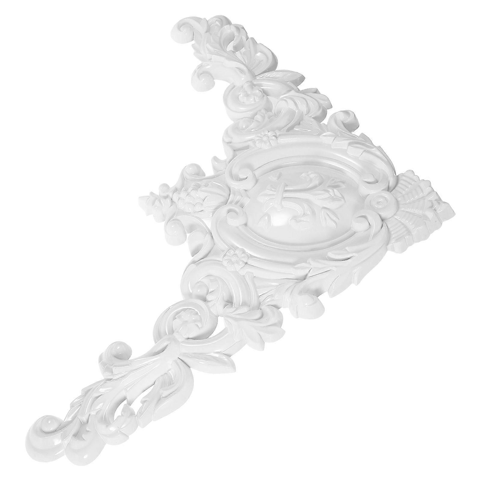 Square Ceiling Corner Onlay For Designers Aesthetic Appeal In White Color 1Pcs