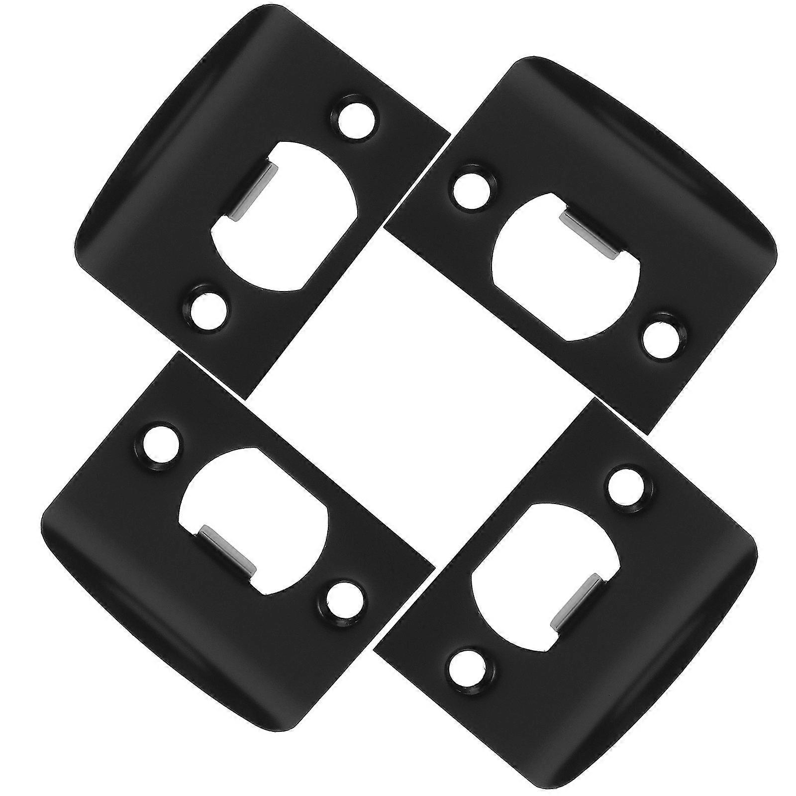 Door Strike Plate Designed For Office Use Rectangle Shape Black Metal Smooth Insertion