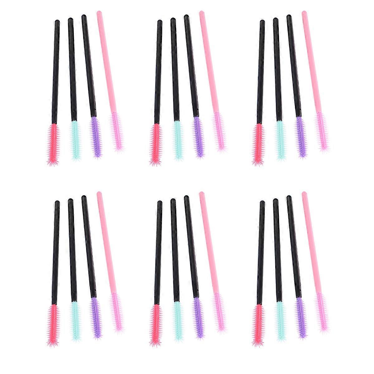 Lash Brush Applicator 200 Pcs For Makeup Application Combing Eyelashes Assorted Color Suitable For Artificial Lashes