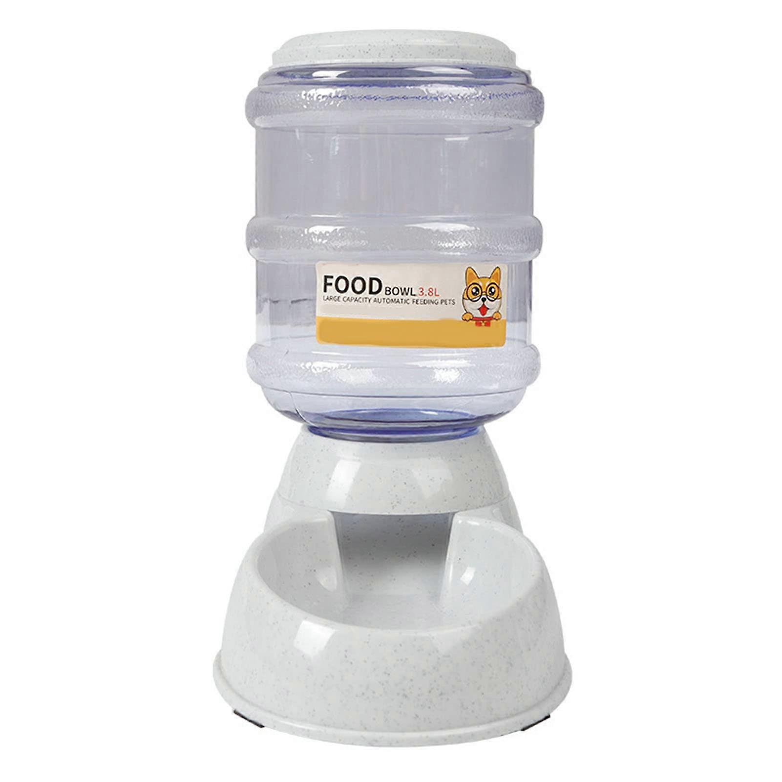 Automatic Pet Feeder 3.8L, Leak-Proof, Large Feeder With Removable Bowl Keeps Pets On Schedule Grey