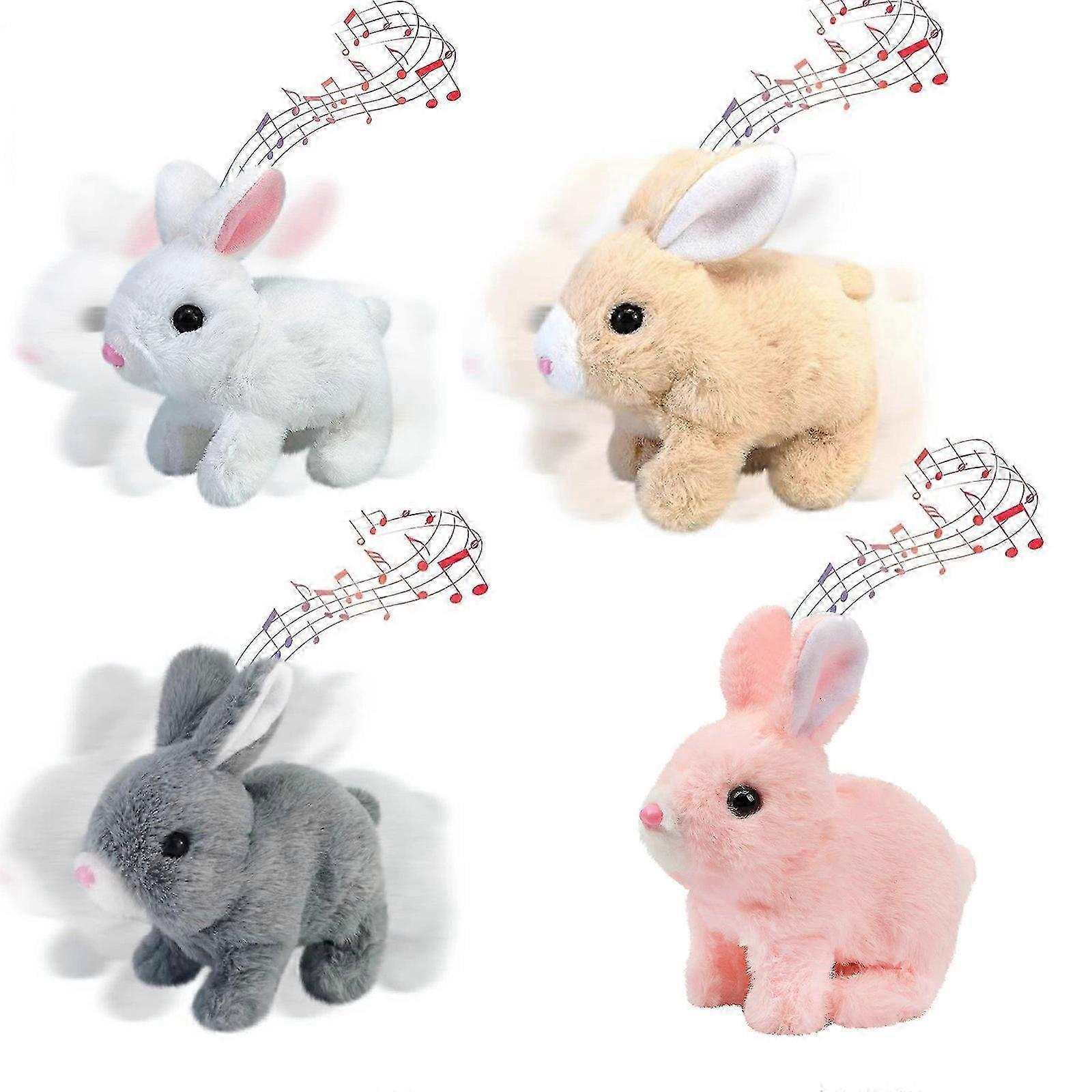 Electronic Plush Rabbit Toy, Easter Bunny Interactive Toy, Playful Bunny Hops Around Makes Sounds Wiggles Ears 2025