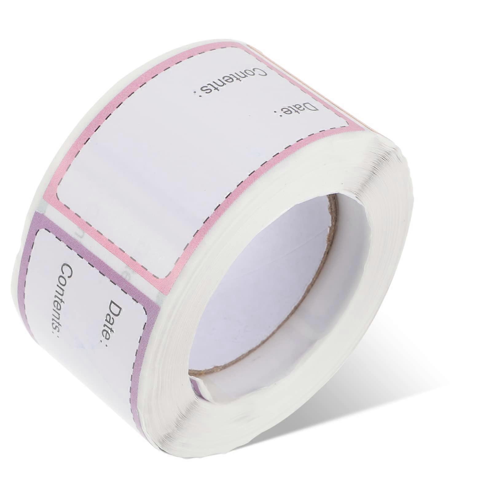 1 Roll Food Labels for Freezer Refrigerator Storage, Removable Self-Adhesive Stickers for Food Containers