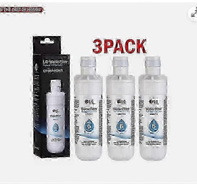 Water filter for LG refrigerators - 3-pack LT1000P/ADQ747935 replacement