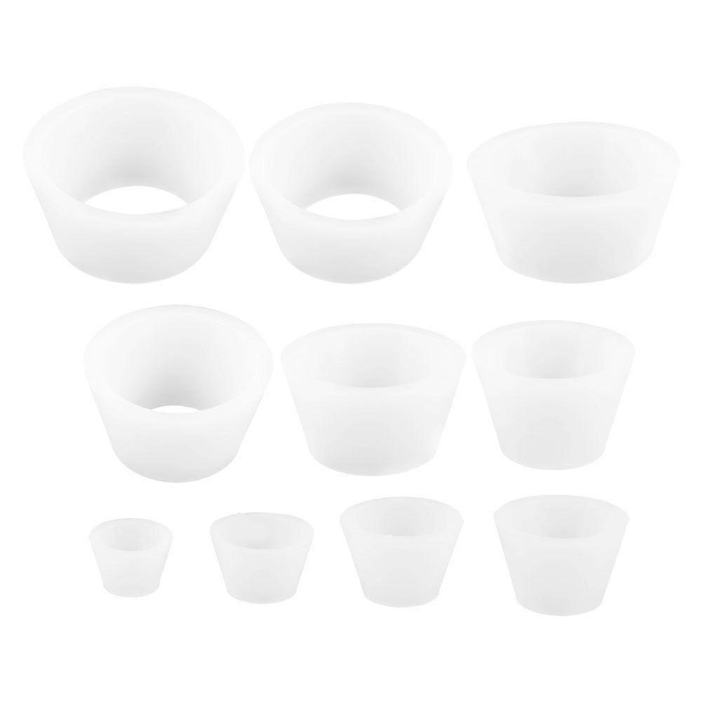 10pcs Funnel Flask Silicone Adapter Tapered Filter Cones Funnel Adapter Filter Adapter Cone Tapered Silicone Stopper Laboratory Equipment