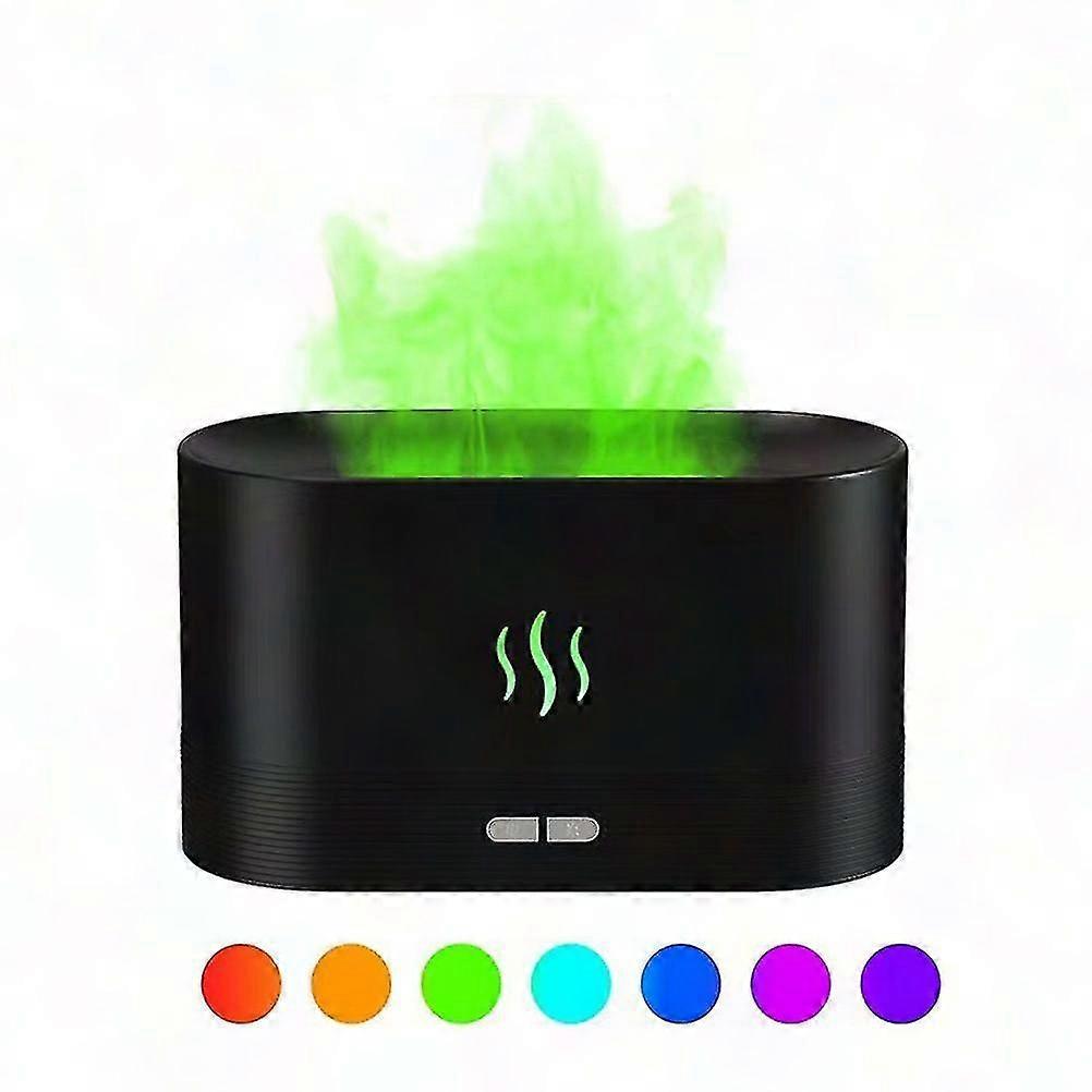 Flame Effect Aroma Diffuser USB Humidifier with Mist Maker for Home & Office