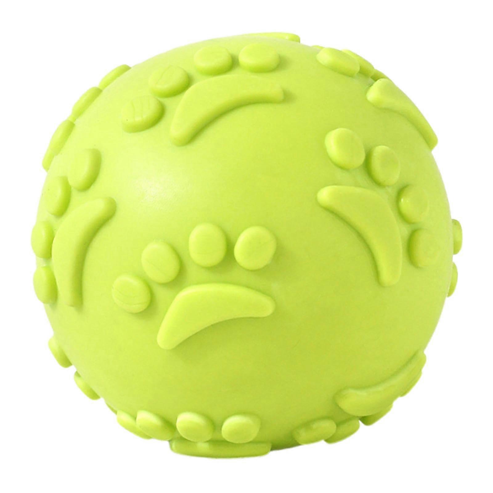 Squeaky Dog Toy - Bite-Resistant Squeaky Ball for Small Medium Large Dogs, Durable Chew Toy in Green for Pet Training