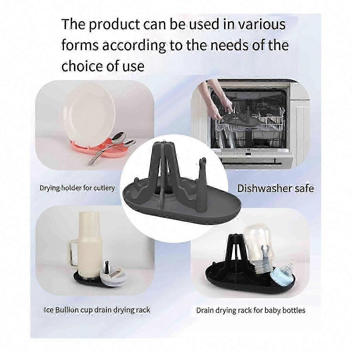 Bottle Drying Rack for Fast Air Drying, Soft Silicone Bottle Rack Dryer with Air Convection
