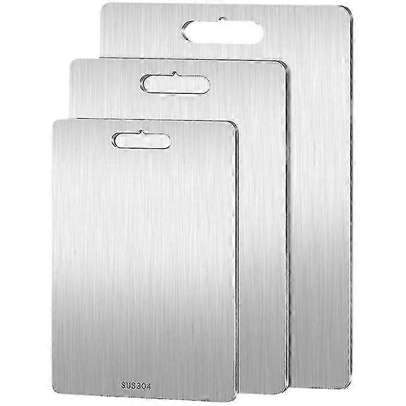 Ensemble de 3 planches à découper en acier inoxydable - facile à nettoyer, ensemble spécifique à la cuisine