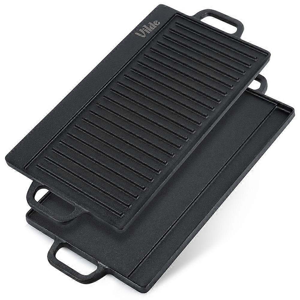 Cast iron double-sided grill plate CAST LINE 50.5x23.5 cm