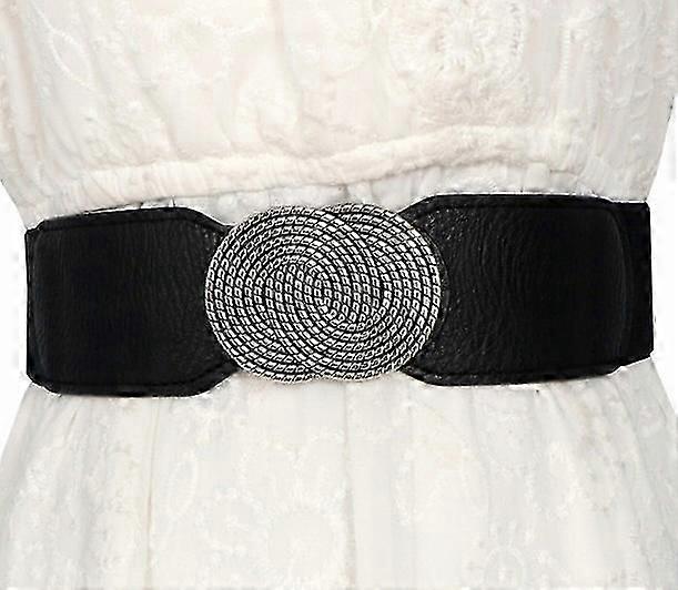 Women's Strap Elastic Wide Rubber Black Corset For Retro Boho Dress