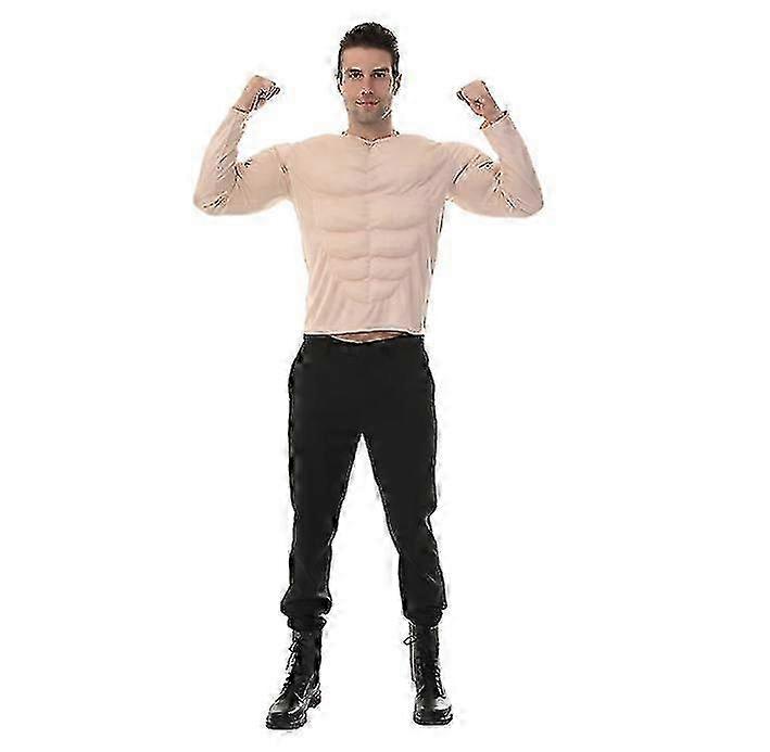 Funny Muscle Man Cosplay Men's Muscle Suit Tunic Halloween Costume ...