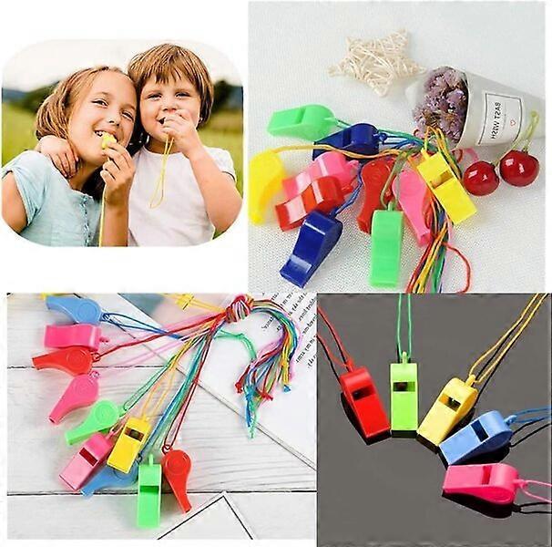 Sneakers with strap whistles, 72 pairs, multi-colored, plastic, durable and portable