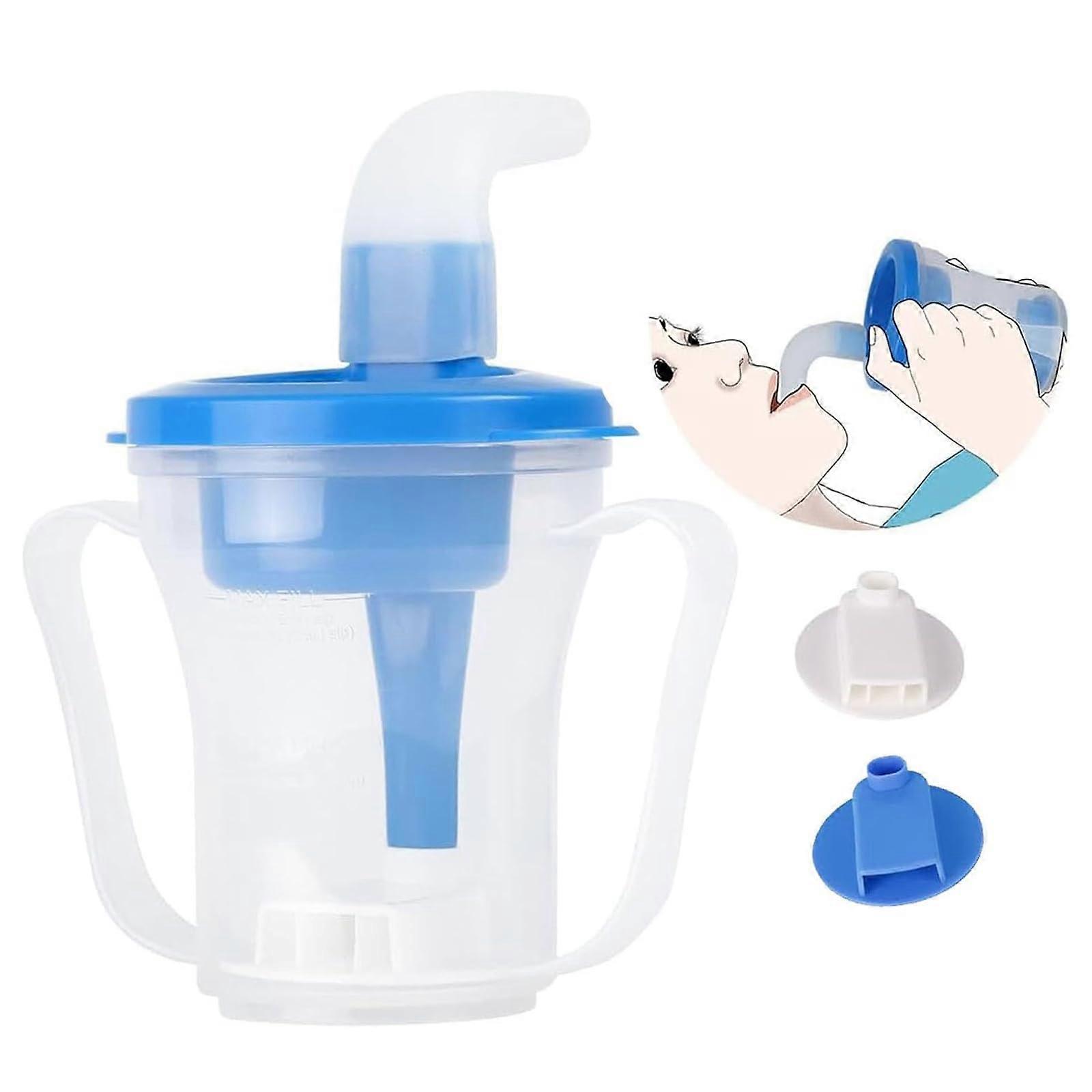 Dysphagia Cup for Elderly Prevents Choking Spill Proof 5cc or 10cc Straw