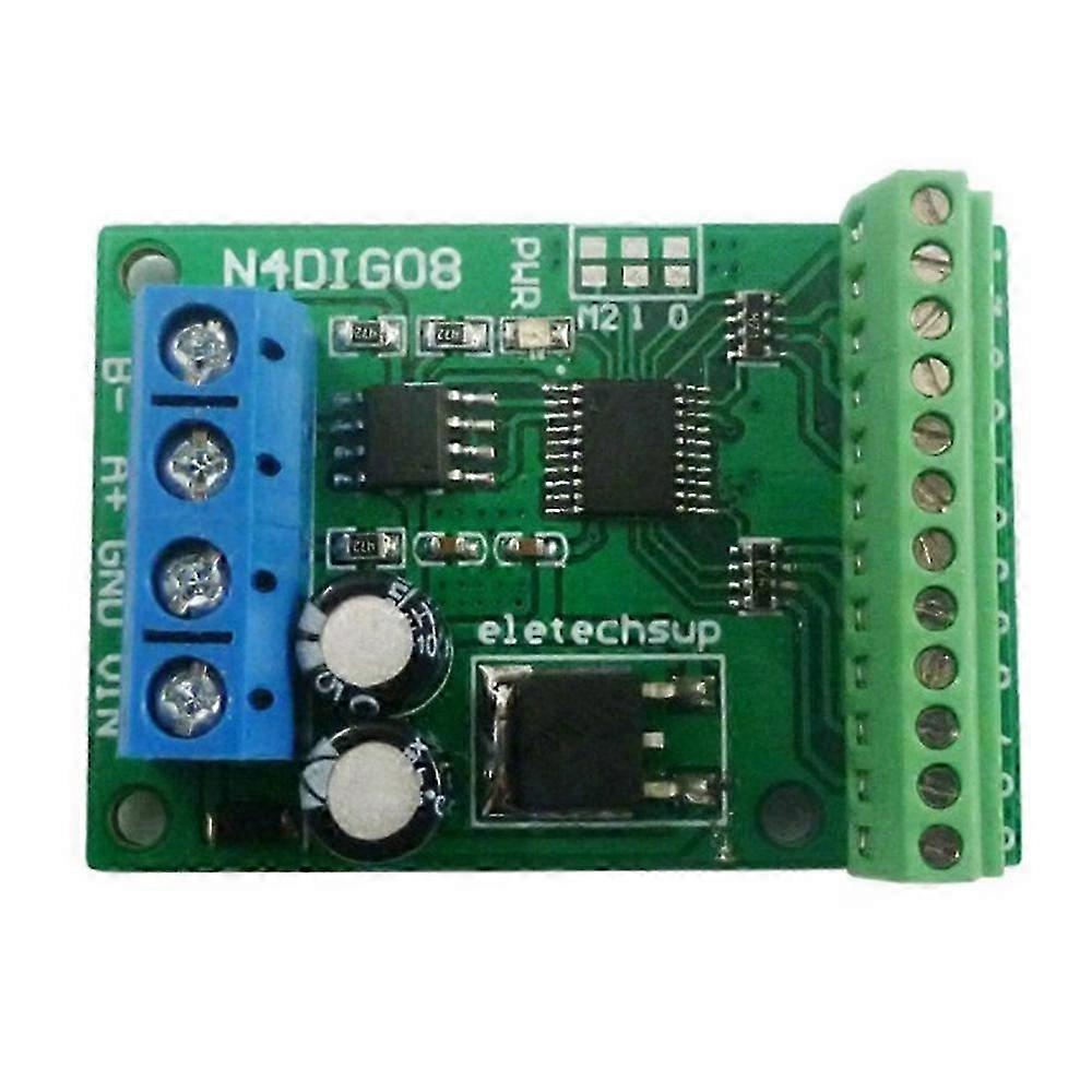 8Ch inngang / utgang digital bryter TTL LvTTL CMOS RS485 kontrollmodul Modbus RTU-kort for PLC-relé