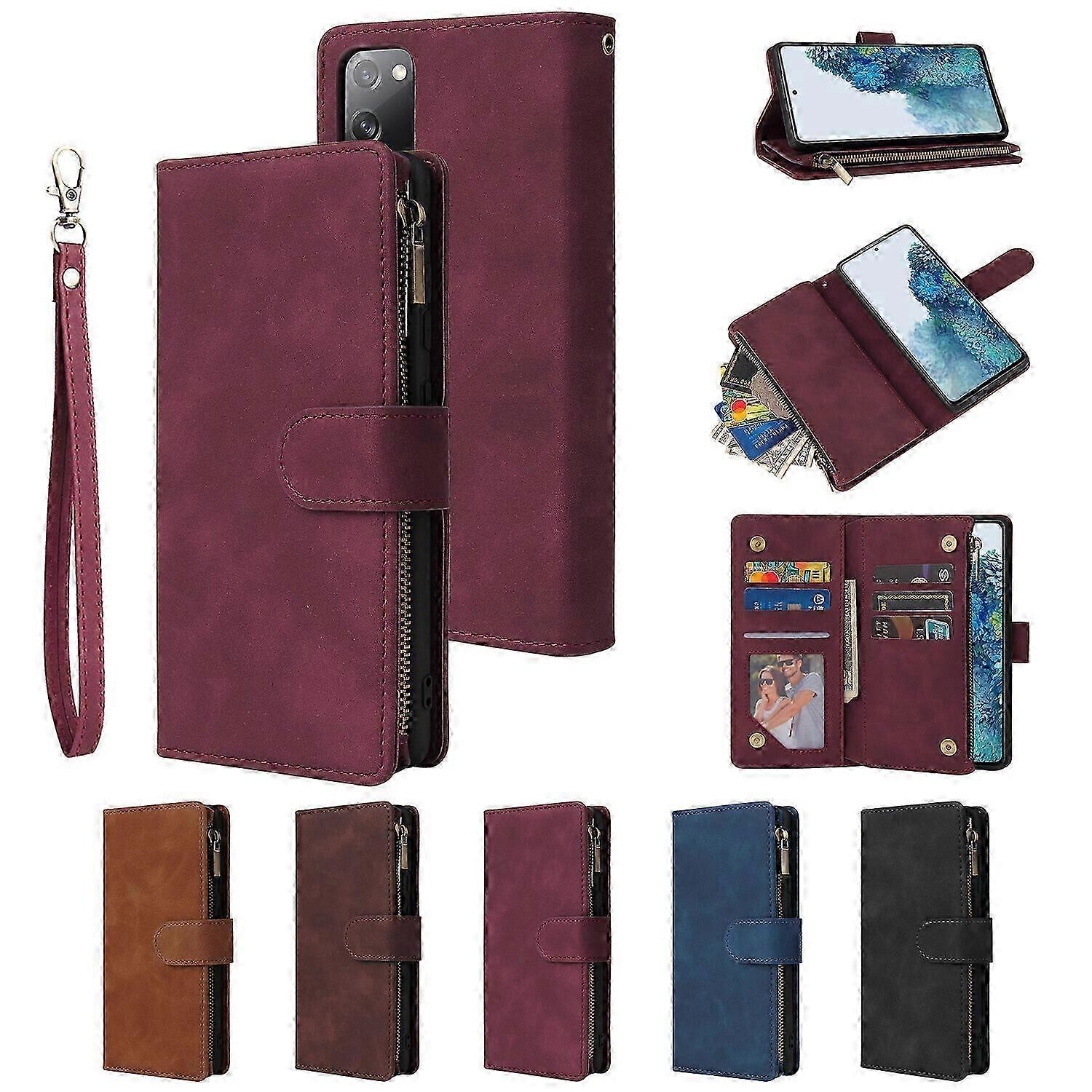 Case for Samsung Galaxy S20 FE 4G/5G Leather Magnetic Handbag Zippe...