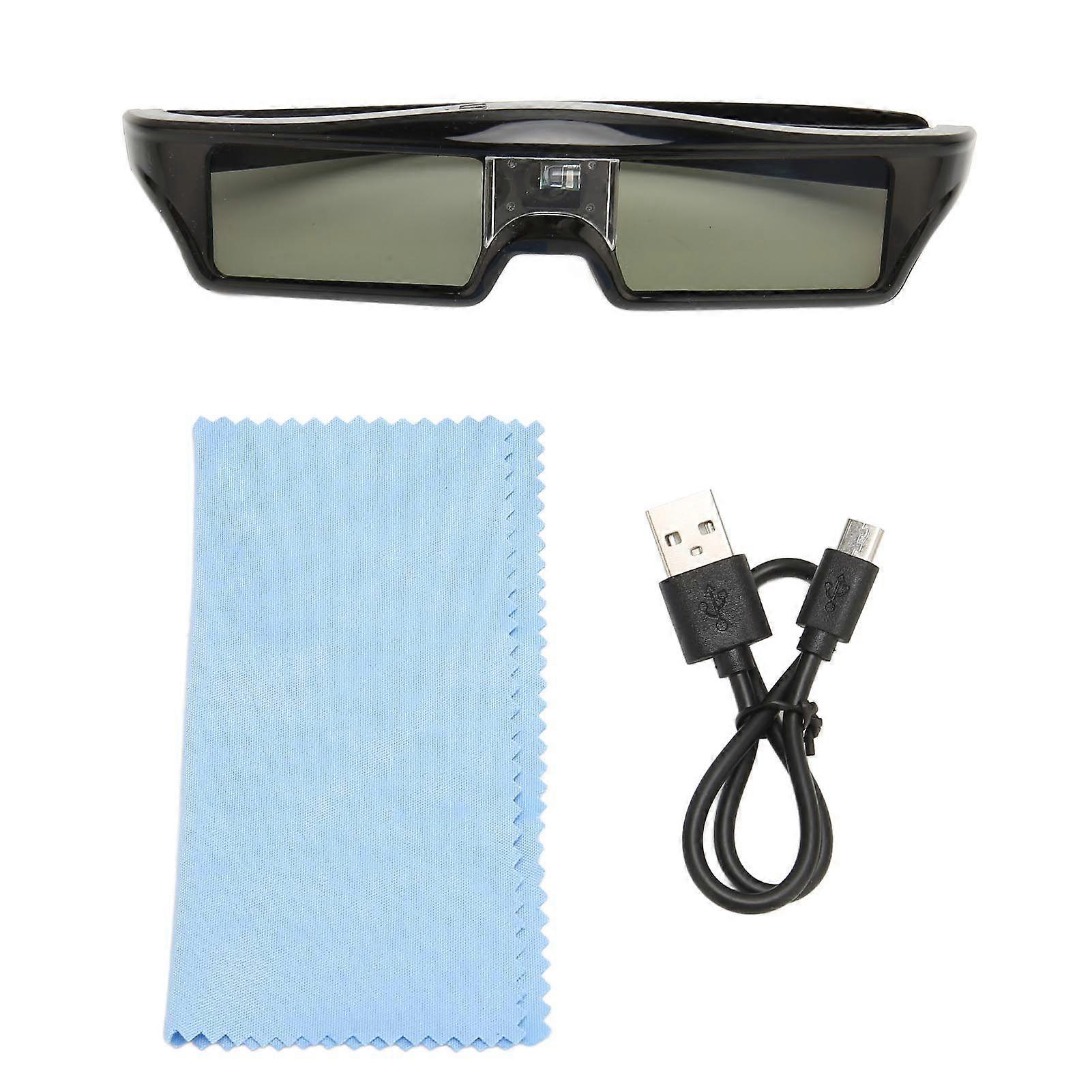 DLP 3D Glasses USB Rechargeable 3D Active Shutter Glasses for All DLP Link 3D Projectors KX30