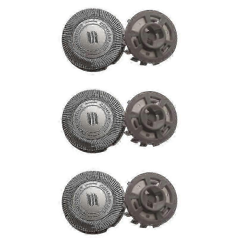 Three-piece replacement razor blade set, silver metal, suitable for models from S1000 to S5080