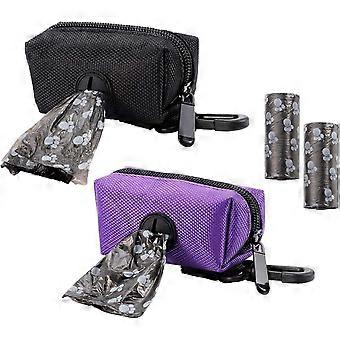 Dog poop bag dispenser, 2 pieces dog poop bag holder dispenser with 2 rolls