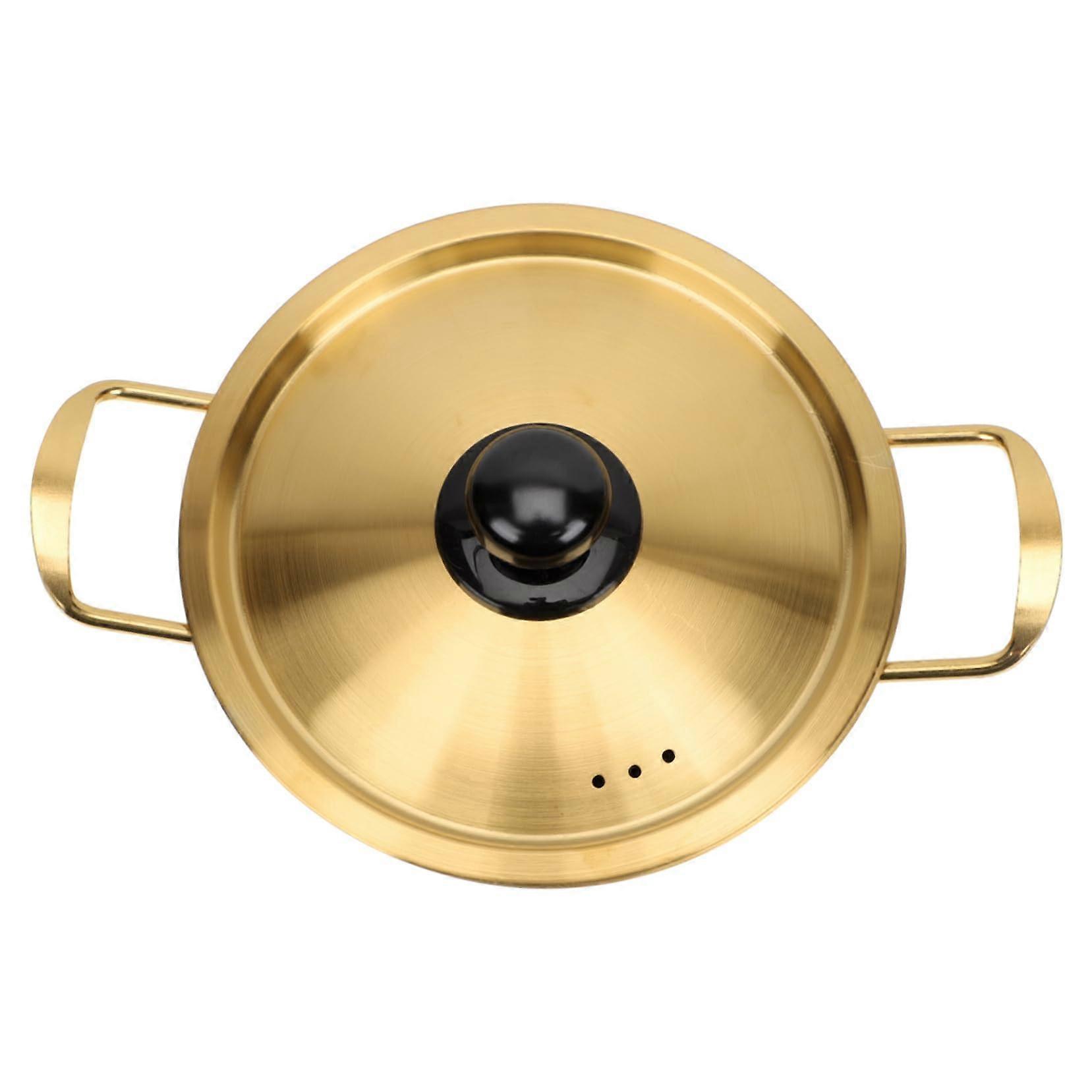 Ramen Noodles Pot With Bowl Lid Instant Noodle Pot For Seafood Gold Lightweight Easy To Use For Pasta Cooking