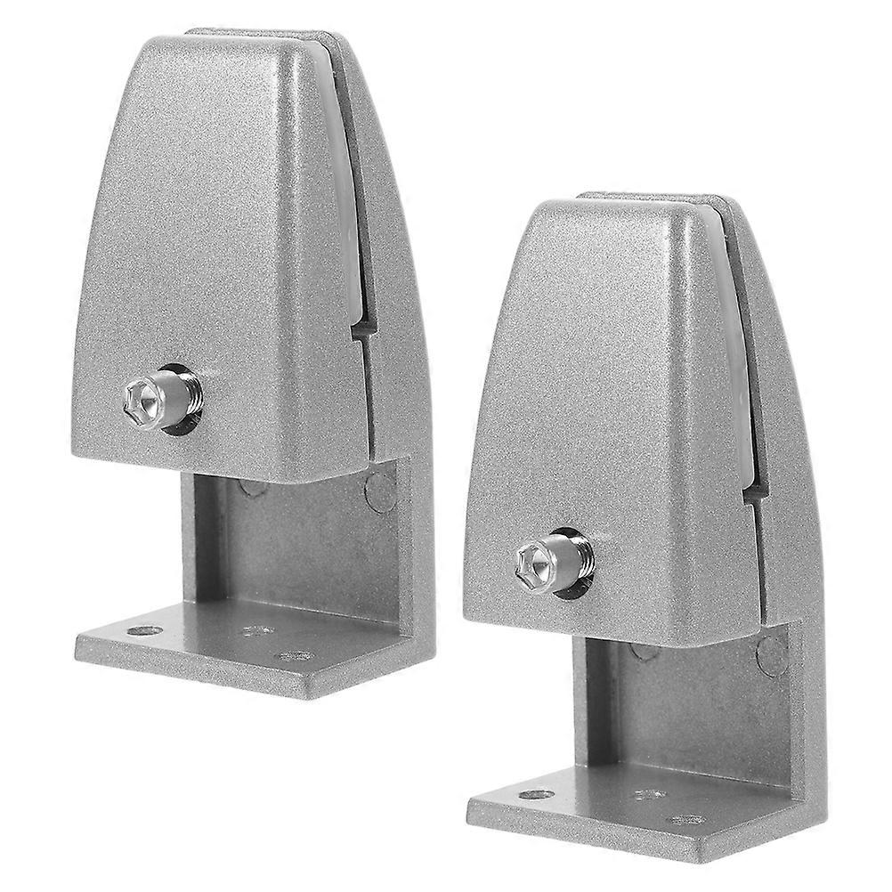 Sneeze Guard Clamp for Office Desk Divider Made of Aluminium Alloy Silver Color 2 Pieces L Shaped