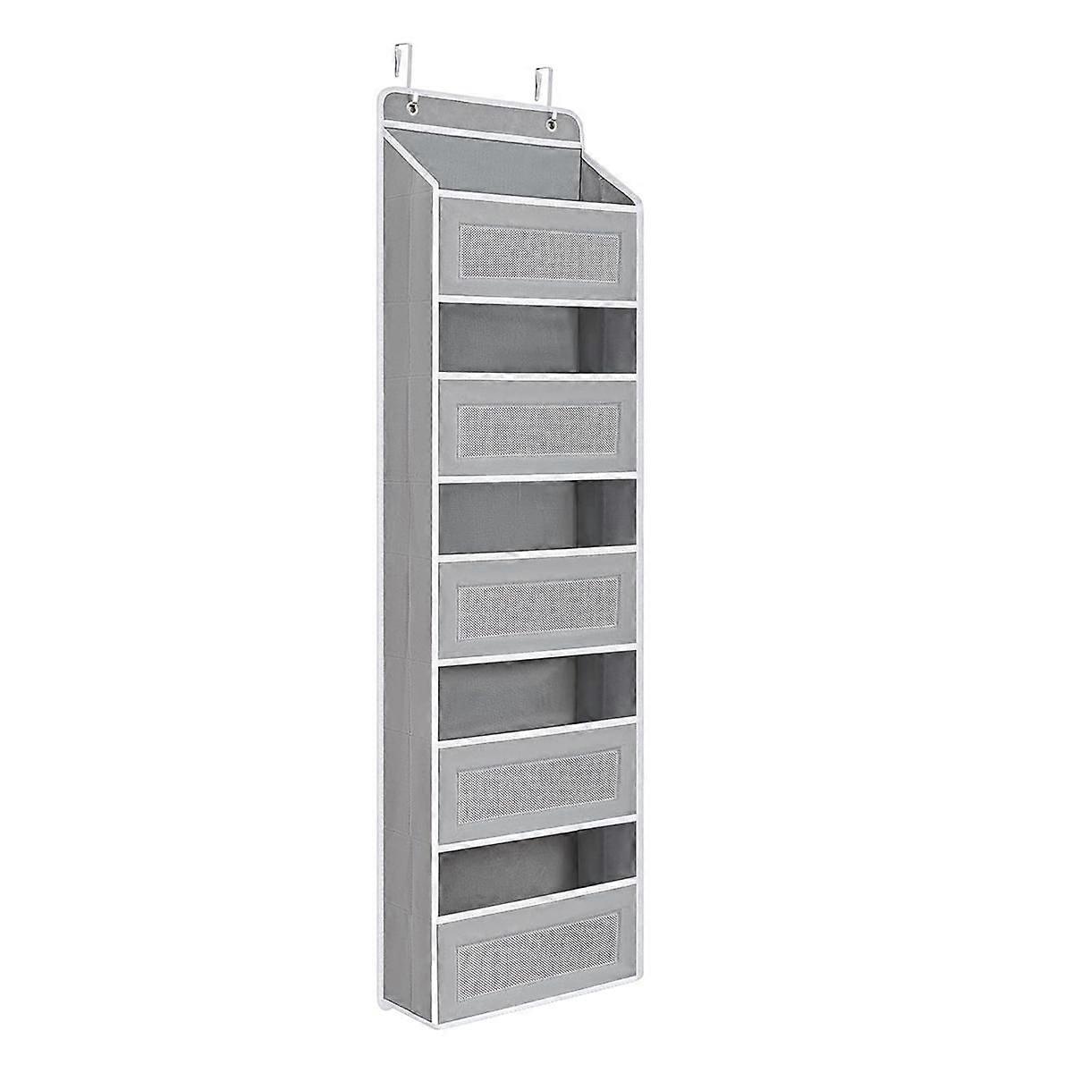 Over the Door Organizer Storage,5 Shelf Hanging Door Organizer with 5 Capacity Pockets, Door Organi