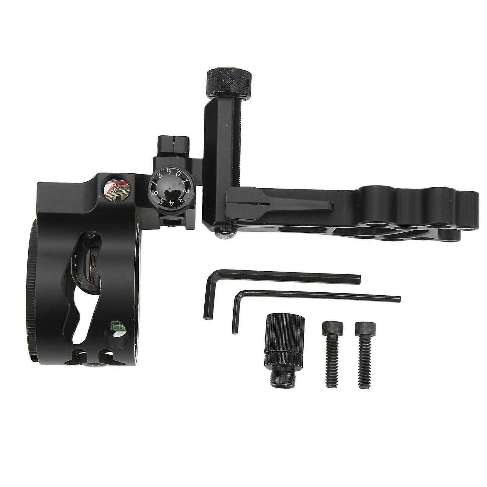 5 Pin Bow Sight Aluminum Alloy Archery Sight with Short Rod for Compound Bow Shooting and Hunting Precision