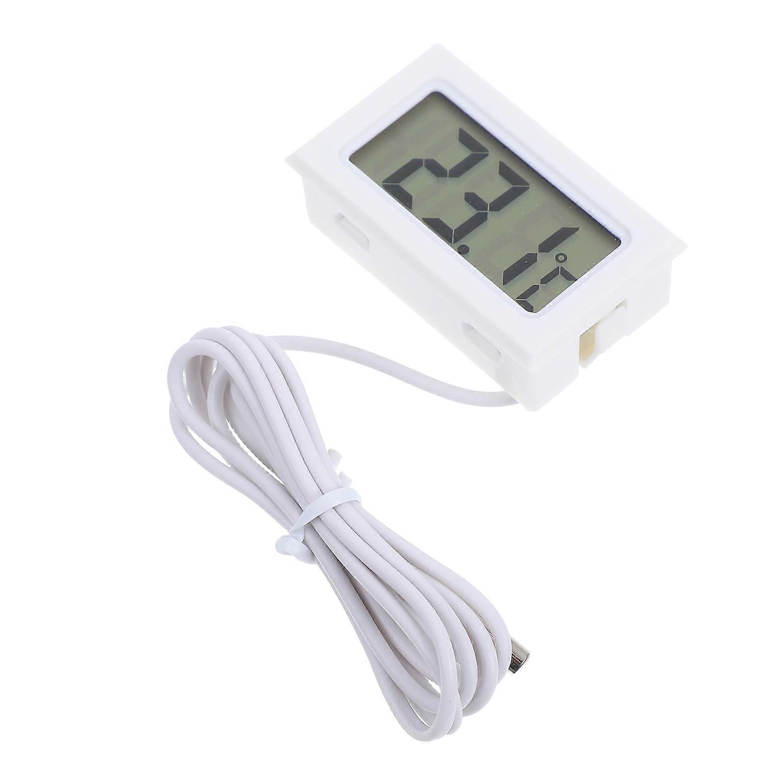Probe Thermometer With Suction Cup High Precision Digital LCD Thermometer For Freezer 4.80X2.90X1.50CM 1Pack