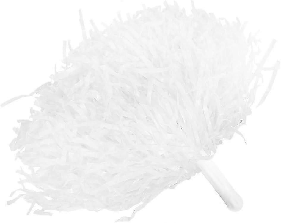 2025 Latest Model White Plastic Cheerleader Cheerleading Pom Poms for Party
