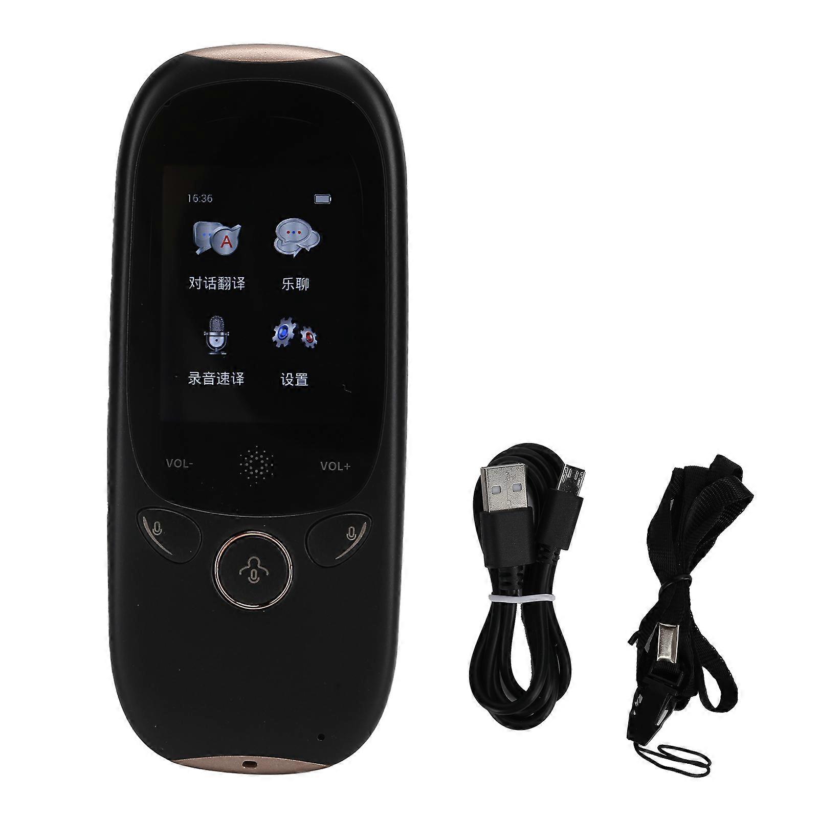 K1 Smart Voice Translator - 45 Languages, Touch Screen, Bluetooth, WiFi, Offline Mode Black