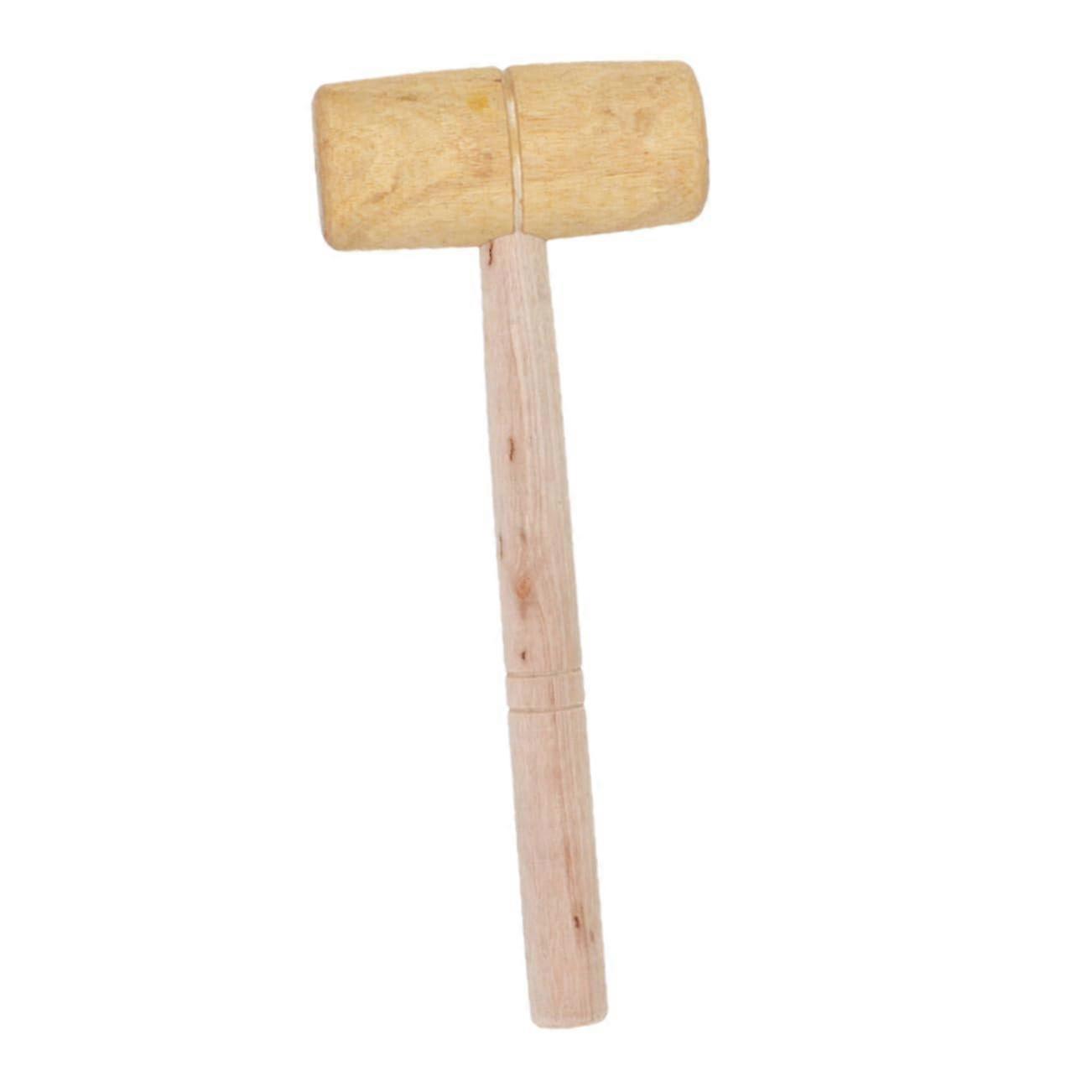 Wooden Mallet For Leathercraft And Woodworking, Compact DIY Wood Hammer, Comfortable Grip, Carpentry And Craft Projects Tool