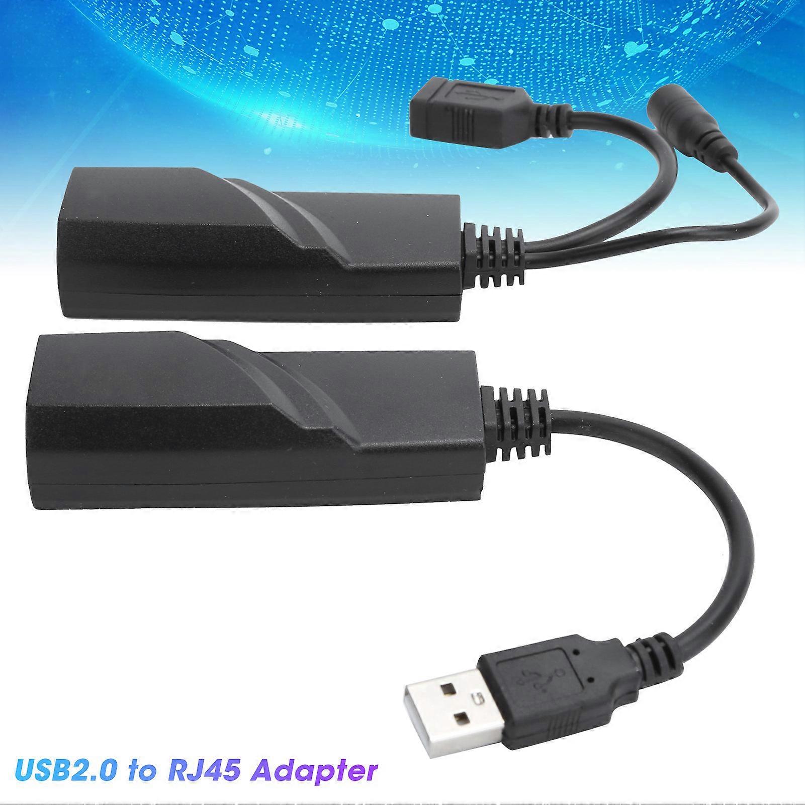 USB 2.0 Network Extension Cable RJ45 Adapter 10cm Black
