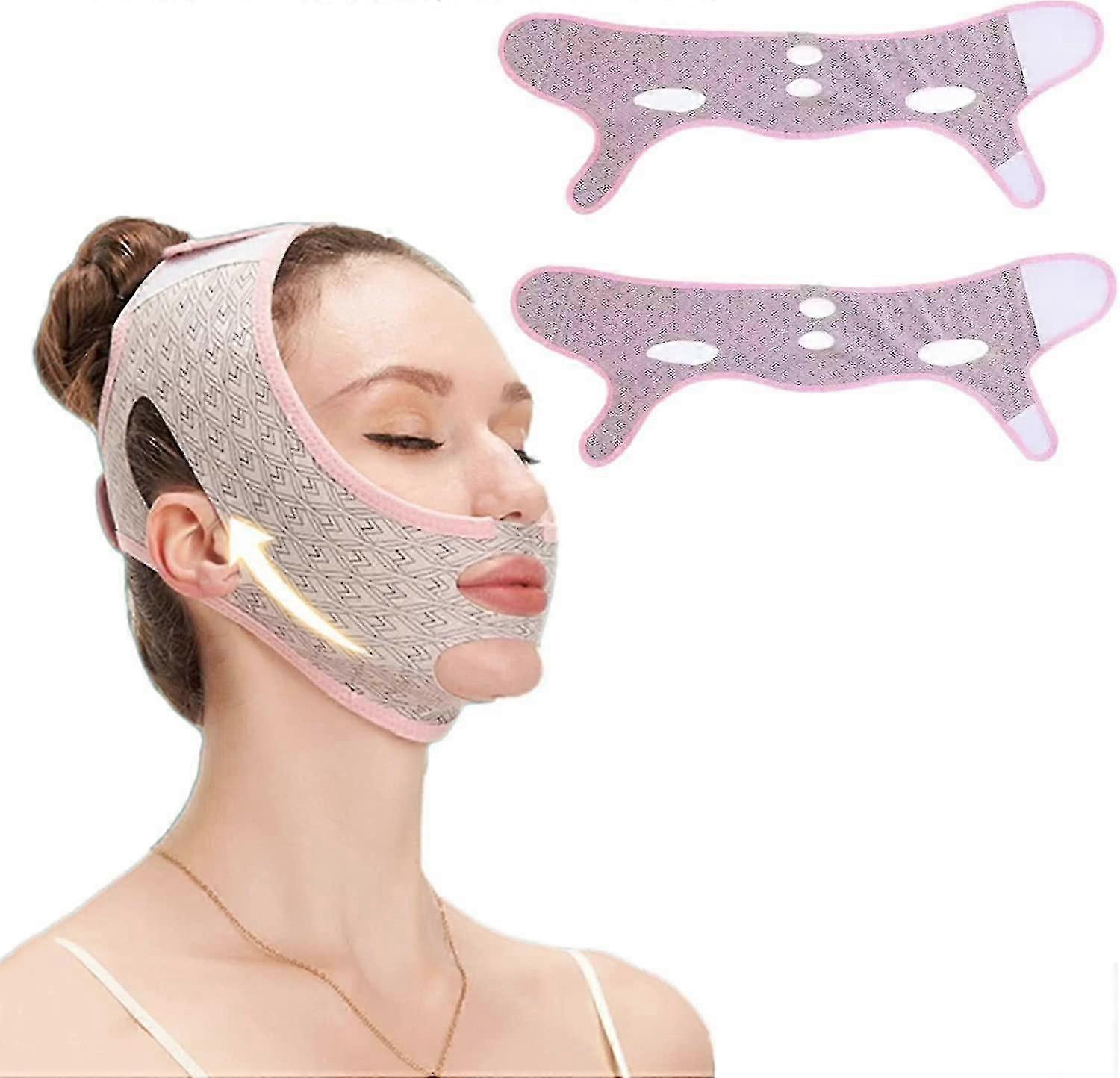 Facial slimming strap for V line lifting and double chin reduction